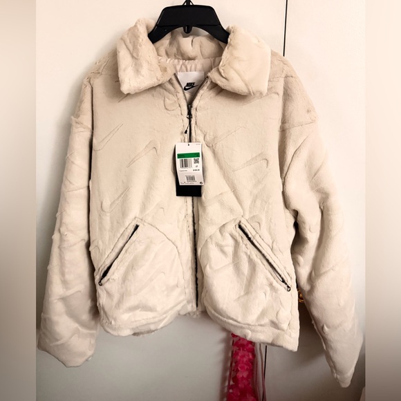 Nike Jackets & Blazers - Nordstrom Women's Cream Teddy Jacket